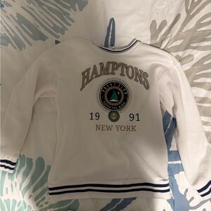 White Hamptons New York Kids Sweatshirt